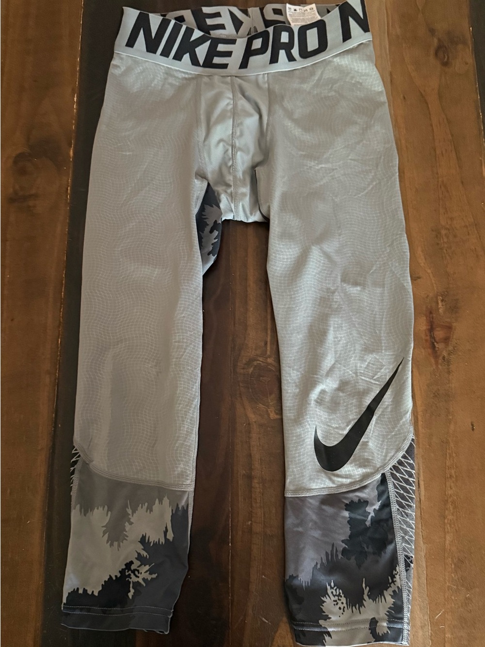 Nike Light Gray Compression Leggings
